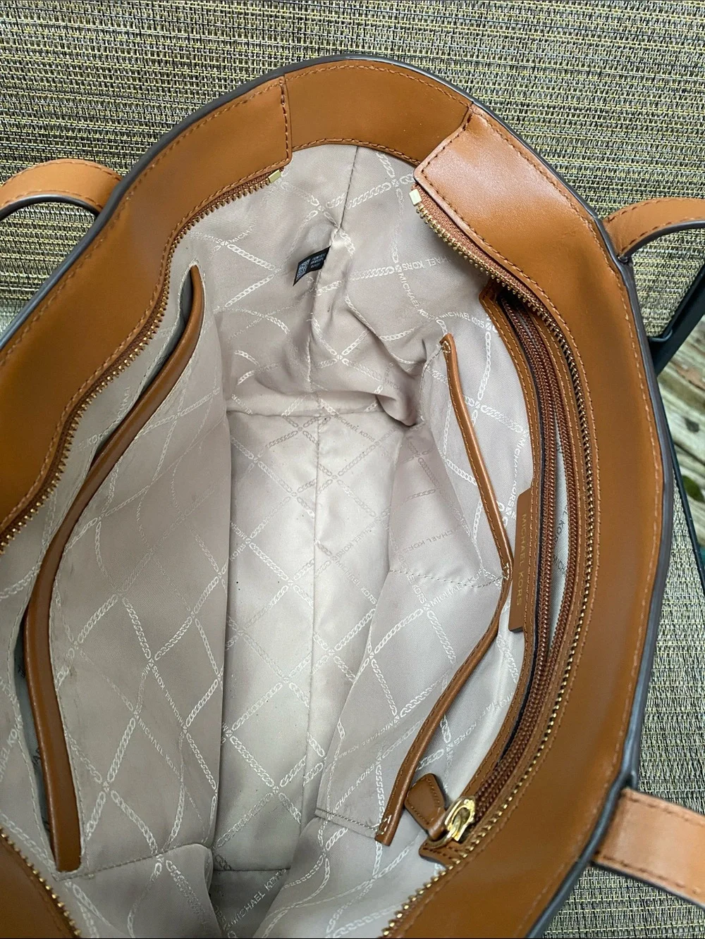 Michael Kors Cognac Pebbled Leather Tote